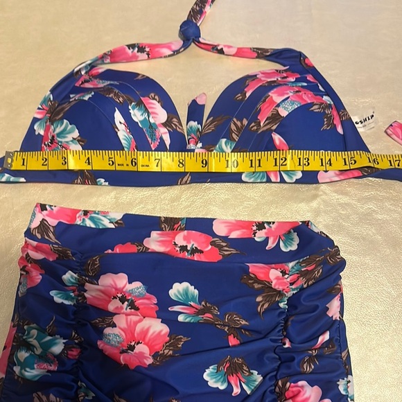 COCOSHIP Blue Floral Bikini - Picture 6 of 9